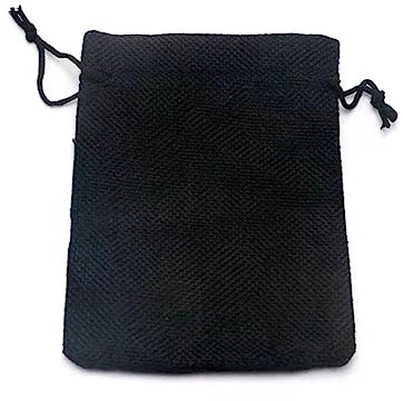 10 saquitos de algodón con cordón, bolsa para joyas, bolsa con cordón de arpillera, bolsas de regalo para bodas, casa, entregas, manualidades, recuerdos, negros, 7 x 9 cm