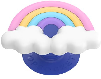 Poignée de téléphone PopSockets avec béquille Extensible, PopSockets pour téléphone, PopOut - Fluff Arc-en-Ciel