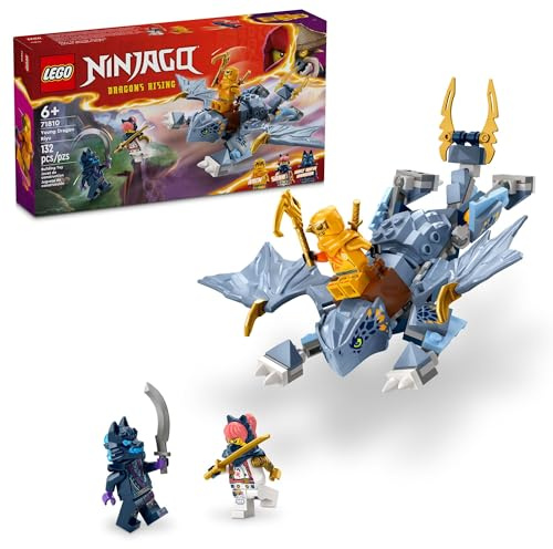 LEGO Ninjago Jungen Drache Riyu Spielzeug mit 3 Ninja-Minifiguren für Rollenspiel, Modellbausatz für Kinder, Geschenk für Jungen und Mädchen ab 6 Jahren oder älter 71810
