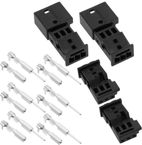 Create idea Lot de 2 connecteurs à 3 broches pour voiture, connecteur mâle/femelle pour haut-parleur automobile, capteur de pluie, compatible avec BMW, en plastique et métal 6905977 8377064