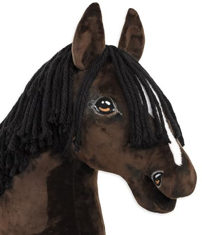 Hobby Horse Großes Pferd auf Stock Premium - Darkflamme A3