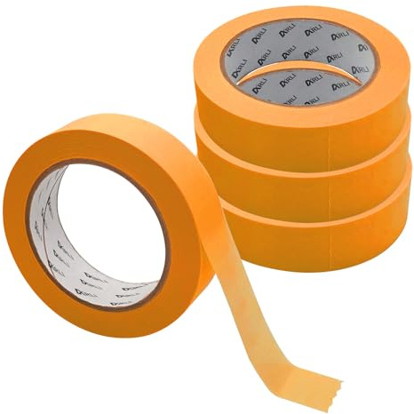 ARLI Kreppband 4x Goldband 30mm x 50m Acrylat Abdeckband ECO für Maler und Lackierer Malerkrepp Tape Papiertape Abklebeband Abdeckkrepp