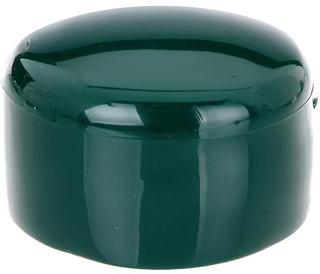 Alberts 833152 Tapa de poste para postes metálicos redondos, plástico, verde, para poste Ø 48 mm, Juego de 10