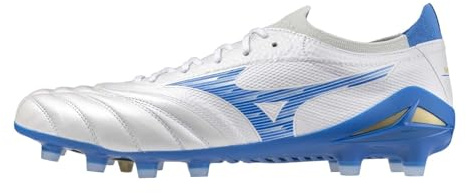 Mizuno Morelia IV Elite Fast mark fotbollsskor, Vit laser blå, 44.5 EU