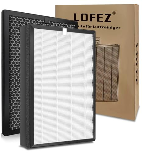 Lofez Ersatzfilter für Philips Luftreiniger AC2882, AC2887, AC2889 & AC3829 – 1 HEPA-Filter & 1 Aktivkohlefilter, Ersetzt FY2422 & FY2420, Entfernt Feinstaub & Gerüche, Alle 6 Monate Wechseln（2 Stück）