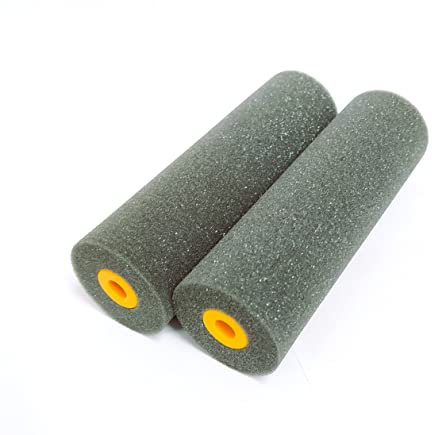 Quercos Pack of 2 Replacement Roller Black Foam Roller 11cm Flat Edge Mini Paint Solvent Roller Replacement Sponge Polyester