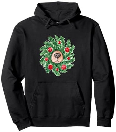 Couronne de l'Avent avec chien Sweat à Capuche