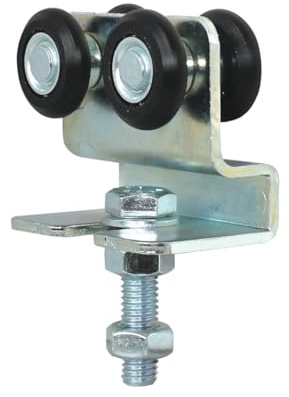 Sellon24® Stahl Tor Bauteile Schiebetür Schiebetor Scheunentor Garage Tür Hängende Tor Rolltor Bodenlaufschiene Garten Laufrollen Führungsrollen 33x34 (9. Vierädriger Rolle H/27-33x34-NYLON)