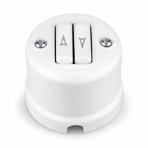 Empotrable de porcelana retro con doble pulsador, todo en uno, serie QR1, color blanco