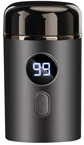 Mini afeitadora eléctrica, recortadora de uso en seco y húmedo, parte íntima, afeitadora sin dolor para hombres, afeitadora eléctrica portátil lavable, afeitadora inalámbrica USB, gris