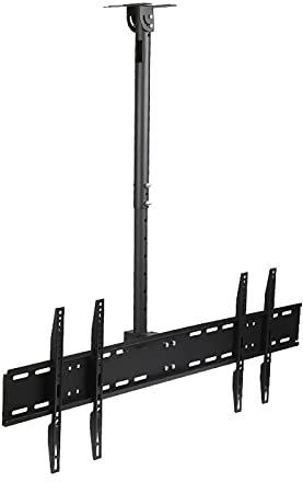 Supporto TV da soffitto, Supporto TV con Rotazione a 360°, Adatto per 2 televisori a Schermo Piatto da 14-40 Pollici, Fissaggio con Viti di espansione in Metallo, 1,52 m