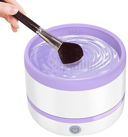 Makeup Brush Cleaner Machine | Foundation Brush Makeup Sponge Washer - Rechargeable Beauty Cosmetic Tool Washer for Foundation Concealer Eyeshadow Blush Applicators