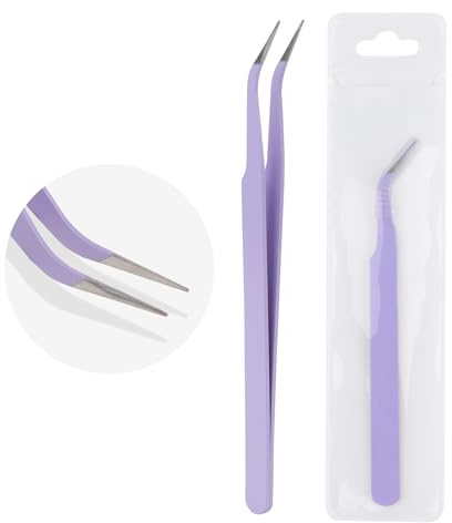 Wimpernpinzette für Wimpernverlängerungen, Präzisions-Wimpernapplikator aus rostfreiem Stahl für falsche Wimpern, Mega-Volume-Wimpernpinzette(NZ-2)