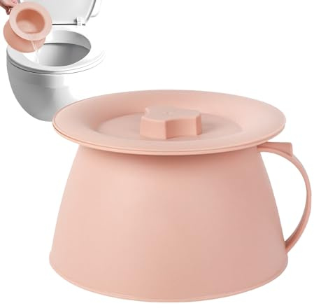 Cubo Orinal Orinales Bacinilla Cubo Orinal | Urinario Portátil de 1,5 Litros con Tapa y Asa Hombres Mujeres Niños Niñas Jóvenes Esposa Esposo Hijo Hija Familia