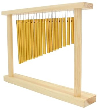 Wind Chimes with Stand 20 Tone Solid Wood Frame Brass Wind Chimes Musical Instruments