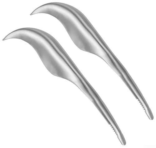 Honseadek Home Purpose - Juego de dispositivos de acero inoxidable para descascarillar cangrejos de río con limpiador de línea para preparación de camarones y mariscos, cocina móvil para gadget