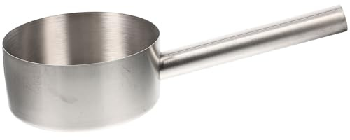 VANZACK Cucharón de Agua de Acero Inoxidable Engrosado 18 Cm Mango Largo Multifuncional para Cocina, Jardín y Servicio Doméstico, Utensilio Resistente y Anti-oxidación