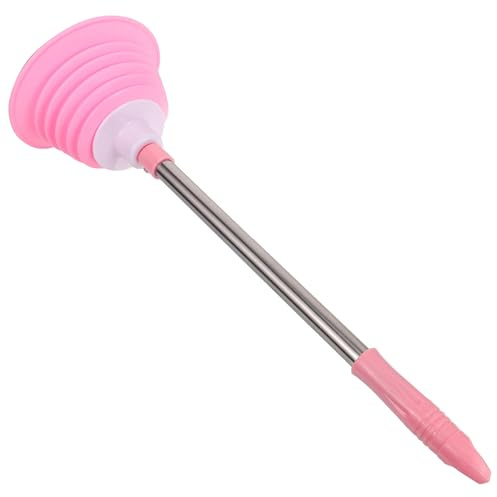 Gadpiparty Stantuffo per WC resistente con manico lungo, tazza rinforzata per scarico del bagno e della doccia, strumento multiuso per sbloccare il lavandino per la pulizia degli scarichi domestici
