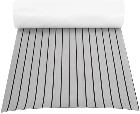DSFIHJO Pavimentazione per Barche Self-Adhesive Foam Teak Decking Eva Boat Flooring Faux Sheet Accessories Marine Deck Mat 2400x550x5mm Adesivo(A2-1200x550x5mm)