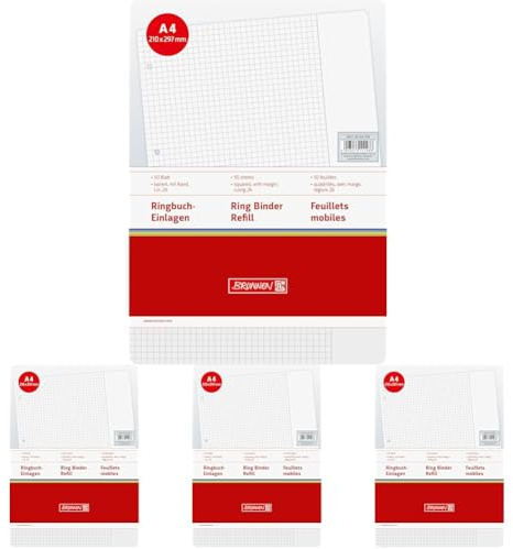 Brunnen Ringbucheinlage A4 Lin26 50Bl (Packung mit 4)
