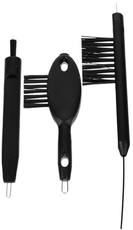 Garneck Hearing Aid Cleaning Kit 3pcs Set with Soft Brush Dry Wipe Cloth and Ventilation Rod Portable Hearing Aid Cleaner Tools and Earphone Maintenance