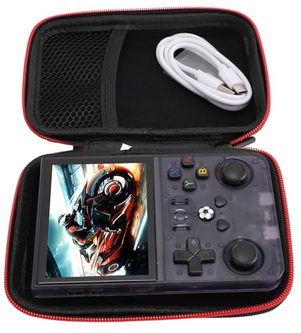 Asixxsix Console di Gioco Portatile, Doppi Stick 3D Schermo IPS da 3,5 Pollici Batteria da 4000 MAh Console di Gioco retrò, di Portatile con Oltre 60 Giochi Classici Integrati per Viaggi a Casa (64GB)