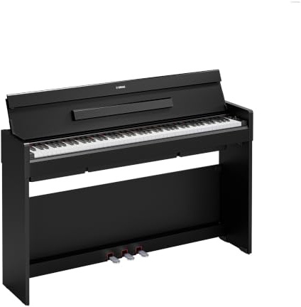 YAMAHA YDP-S36 Digitalpiano – 88 Gewichtete GHS-Tasten, CFX Concert Grand Sound, Schlankes Design, Bluetooth, 3 Pedale, Ideal für Zuhause & Anfänger – Schwarz