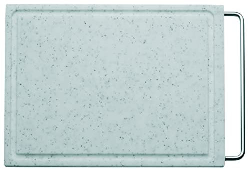 WMF Schneidebrett Kunststoff 36 x 27 cm, rechteckig, Küchenbrett Kunststoff, Tranchierbrett mit Saftrillen, praktischer Griff, spülmaschinengeeignet, klingenschonend
