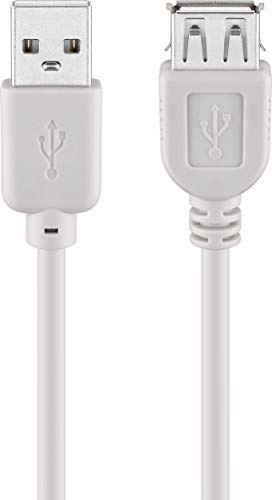 Wentronic USB 2.0 förlängning (A-kontakt till A-uttag) grå 5 m