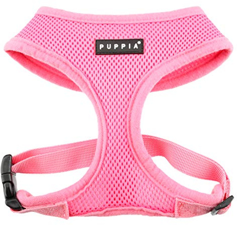 Puppia Hundegeschirr für kleine und mittelgroße Hunde - super weich in vielen Farben - Auch als Welpengeschirr verwendbar -Antizuggeschirr für Hunde, Pink, XXL