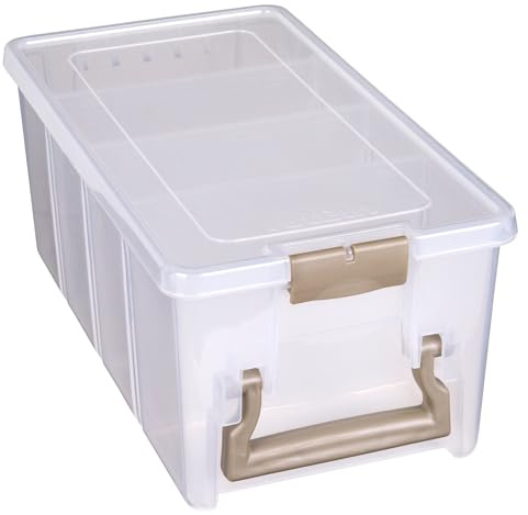 ArtBin Semi Satchel Craft Organizer with 3 Dividers, Clear