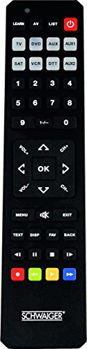 Schwaiger UFB4801031 8-in-1 vorprogrammiert Universal Fernbedienung schwarz