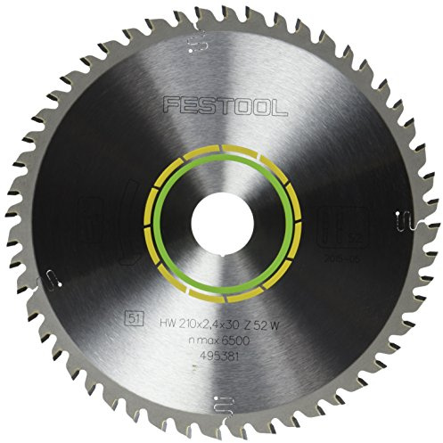 FESTOOL 495381 feine Zahnung Kapp Sägeblatt für TS 75 Einstechschleifen sah – 52 Zahn