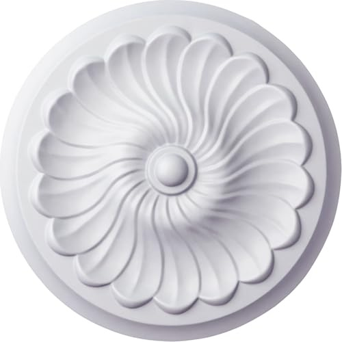 12 1/4OD x 2 1/4P Flower Spiral Ceiling Medallion (Fits Canopies up to 2)