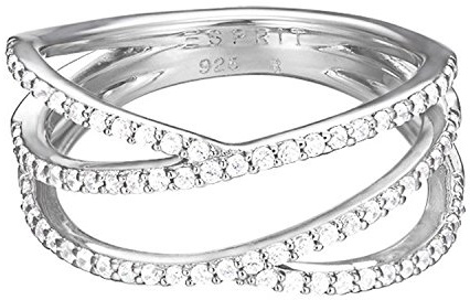 Esprit Damen-Ring 925 Sterling Silber Zirkonia brilliance weiß