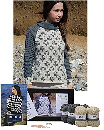 DesignEtte Strick-Set, grau/weiß/XL/XL, 15 Stück