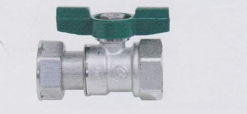 Trinkwasser Kugelhahn 1/2 IG x 3/4 Überwurfmutter mit Flügelgriff