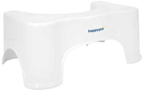 HappyPo l'Originale Sgabello Bagno Conosciuto dalla TV | Panchetto Bagno per un Sollievo Delicato e più Rapido | Rialzo WC per Bambini e Adulti per Posizione di Seduta Raccomandata dai Professionisti