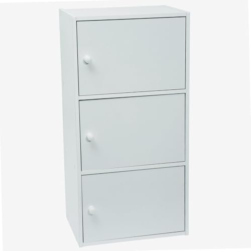 WERKA PRO Weißes Möbel mit Türen 3 Türen (80 x 40 x 29 cm)