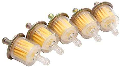 sourcing map 5Stk. Motorrad Benzinfilter Universal Inline Gasöl Kraftstofffilter Klar 60 x 31mm