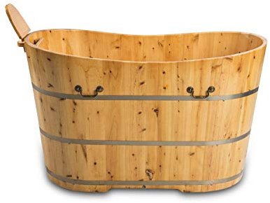 Trade-Line-Partner Holzbadewanne Bern (Whirlpool, Dusche, Badezimmer,Holzzuber,Badezuber) 150 x 62cm- SONDERAKTION !
