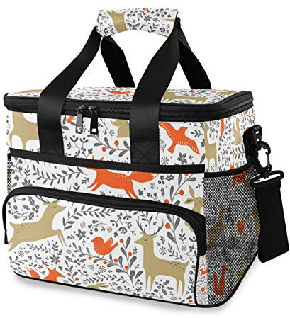 FANTAZIO Animals Enjoy Fall - Borsa termica per il pranzo, 15 l