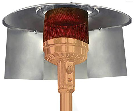 FYBlossom Terrassenheizer Gas Reflektor, Aluminium Platte Schutzhülle Für Terrassenheizer Gas Heizpilz Wärmelampe Propangas Sparen Schutz Vor Regen Winddicht, 35 X 15Zoll (Weiß,3 Stück)