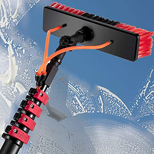ZWJABYY Barras TelescóPicas,Limpiacristales Extensible,Alimentador De Agua De Cepillo De Paneles Solares,Utilizado para La Limpieza(12-36ft),10.8M/36FT