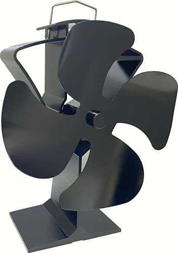 OMANSHY Log Burner Fan Wood Stove Fan Heat Powered Fans 4 Blades Wood Burner Fan for Wood Burning Stoves Fireplace Use