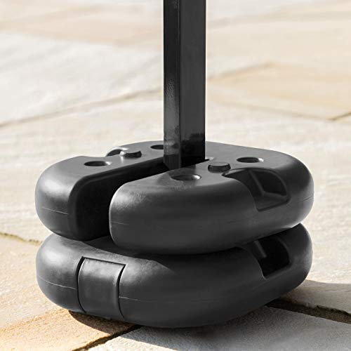 Harrier Heavy Duty Gazebo Weights - 2x Styles: Sandbags Or Concrete Solid Bases - Pack of 4/6 | Simply Anchor Your Garden Gazebo | Premium Marquee Leg Weights (Pack of 4, Luxury Solid Bases)