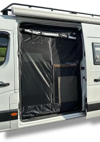 GF VANdour Universal Campervan Dual Layer Mosquito Net & Waterproof Screen Door To fit on either Side or Rear (Small SWB Screen)