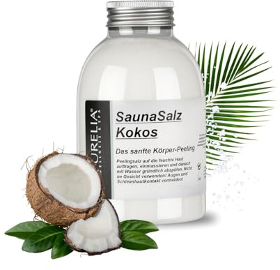 PURELIA Sauna Salz Kokos 650g Peelingsalz Sauna Salz Peeling Körperpeeling