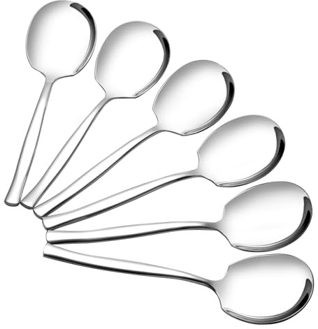 Minekkyes Set of 8 Stainless Steel Buffet Serving Spoons, Large
