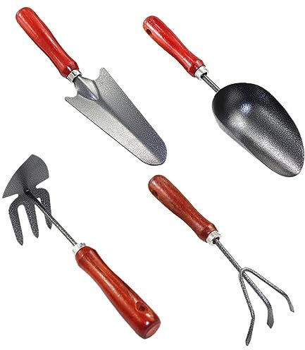 Ensemble Mini Outil Jardinage Pelle Truelle Creuser Hacher Scier Coupe Marteler Pelleter Jardinier Hobbyistes